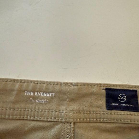 AG Adriano Goldschmied The Everett Slim Straight Khaki 5 Pocket Pants 36 x 34 - Picture 6 of 11